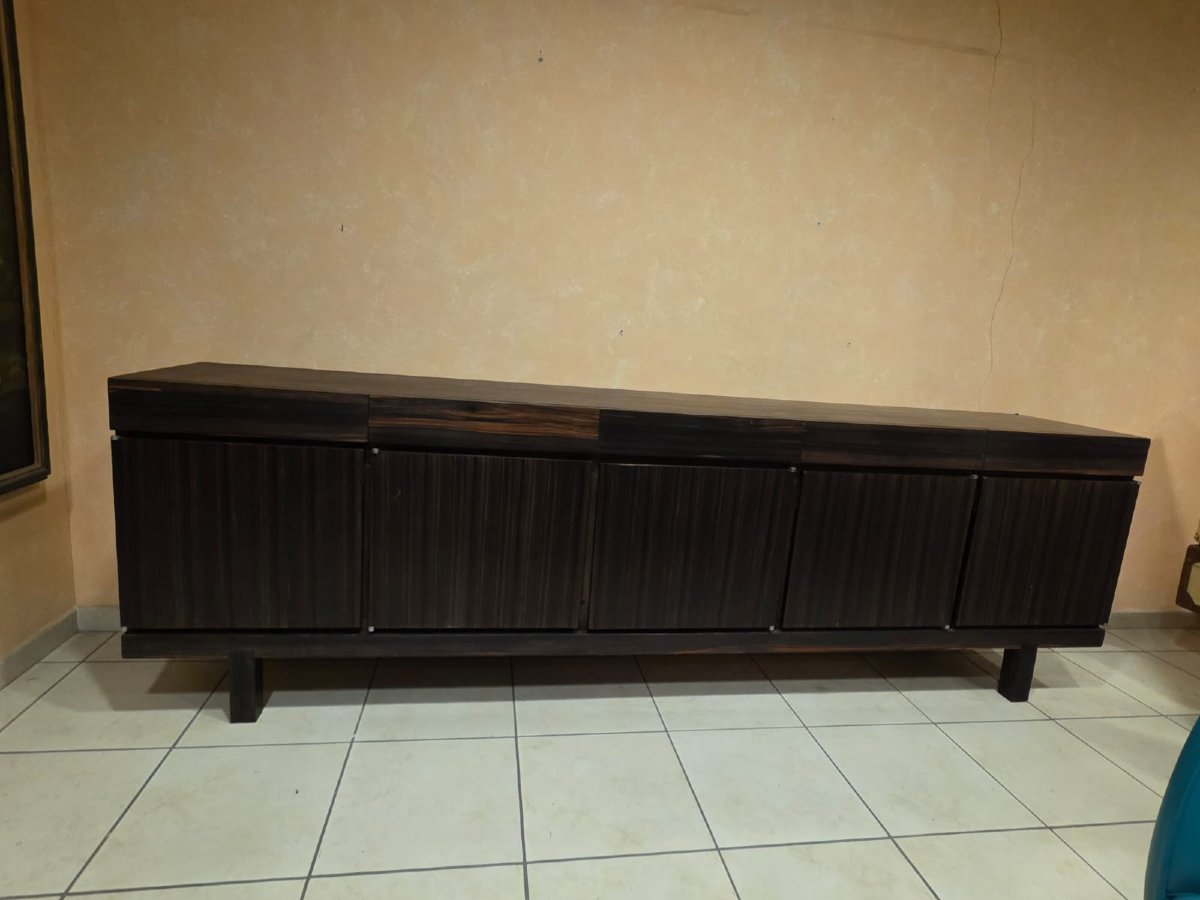 Large 1980s Veneered Sideboard.-photo-4