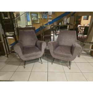 A Pair Of Armchairs By Gigi Radice For Minotti