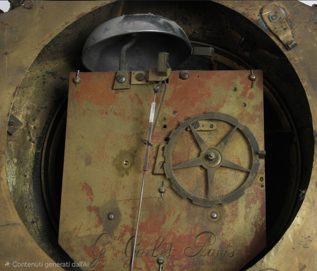 Pendule Cartel d'époque Louis XVI. Jean-Charles Delafosse. En bronze dorè, XVIIIéme-photo-2