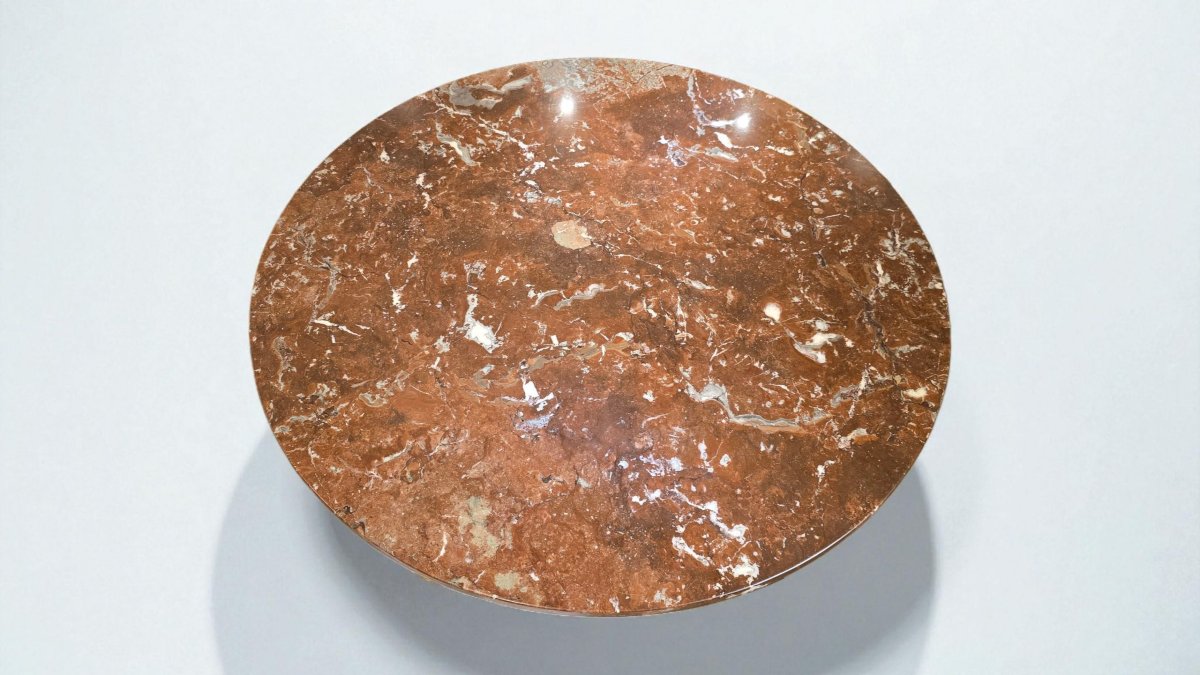 Table "return From Egypt", 19th Century, Italy, Cherry Veneer And Gilt Sphinxes-photo-1