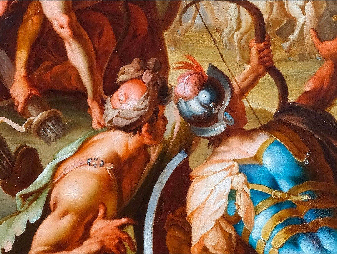 Saint Sebastian, 17th Century, Oil On Canvas-photo-2