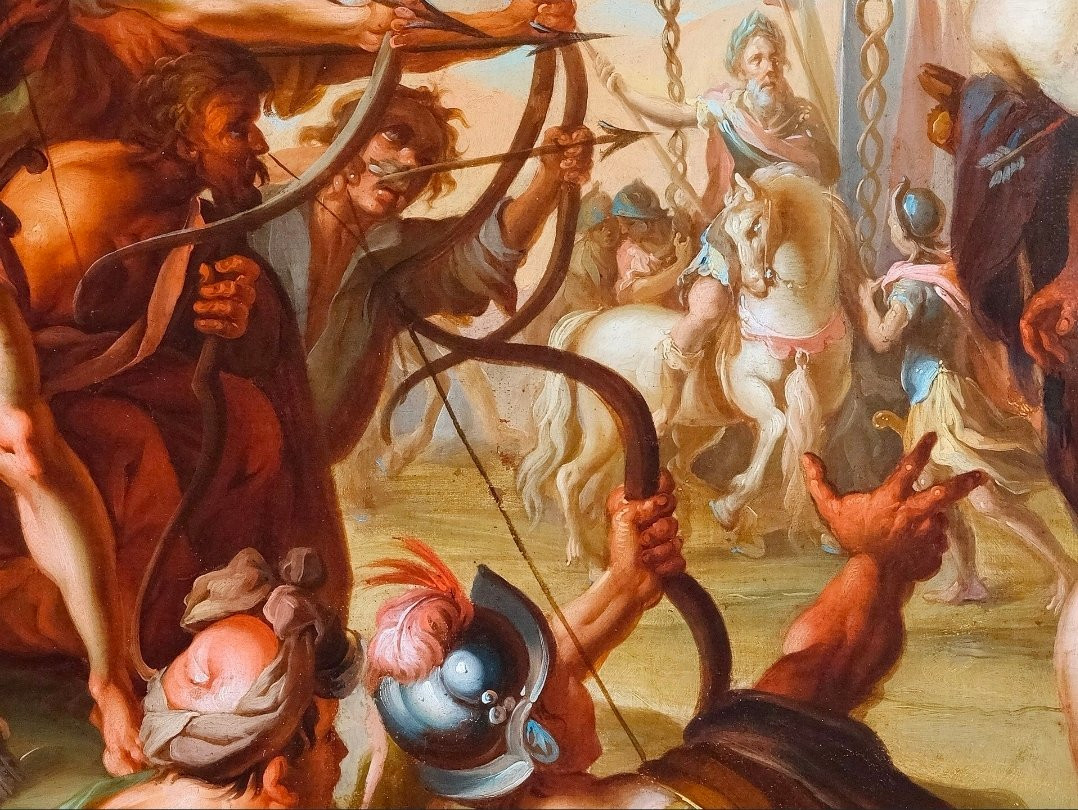 Saint Sebastian, 17th Century, Oil On Canvas-photo-2