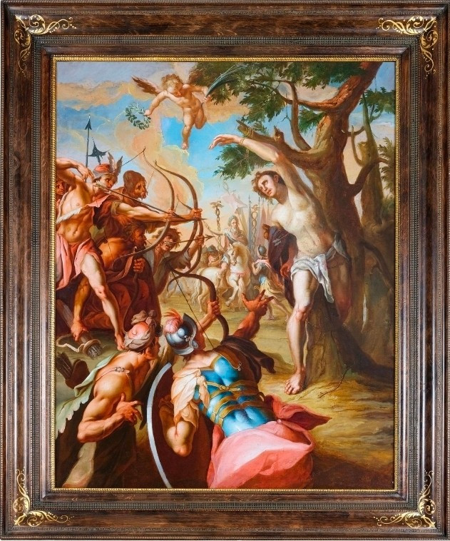 Saint Sebastian, 17th Century, Oil On Canvas-photo-3