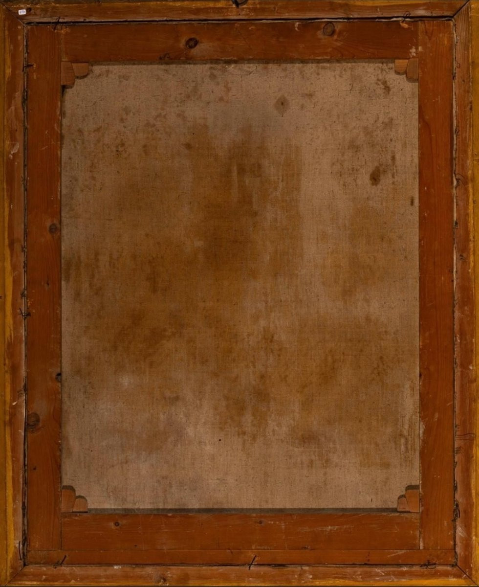 .allegory, Portrait As "flora", 18th Century, Oil On Canvas, Italy-photo-4