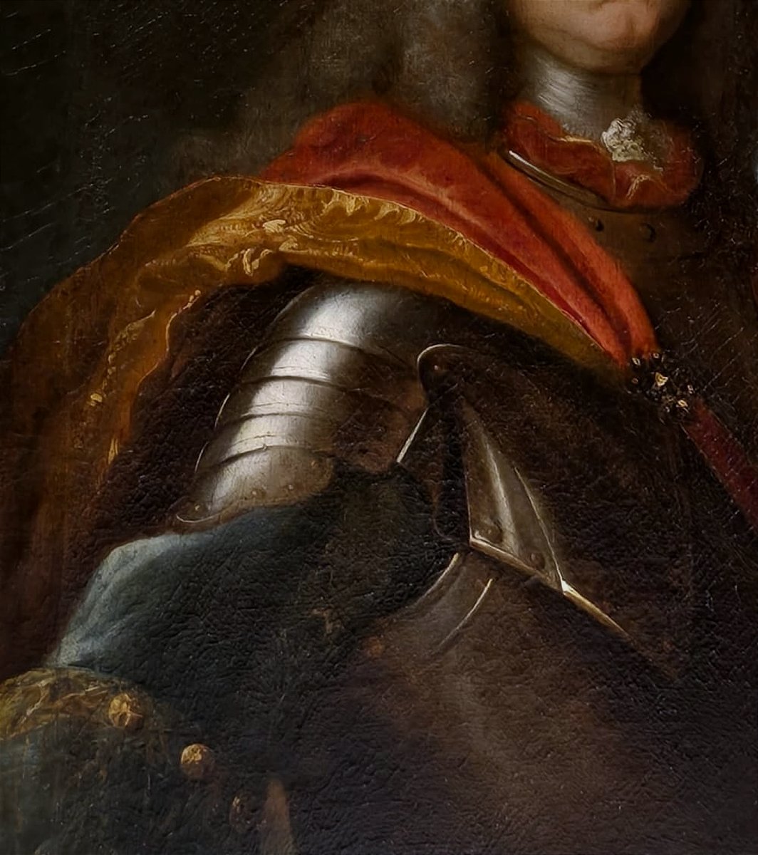 Portrait Of A Dignitary In Armor, Oil On Canvas, Late 17th/early 18th Century.-photo-1