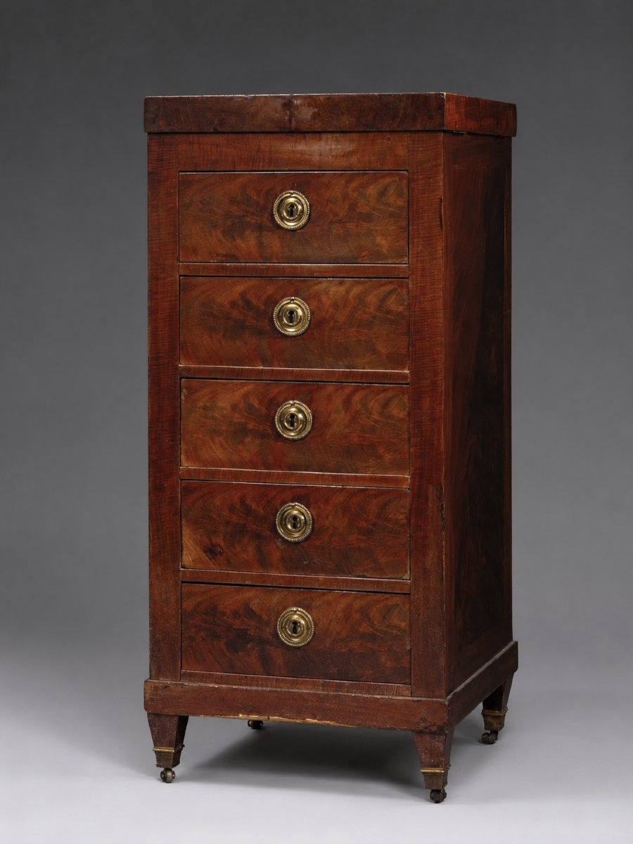 Mahogany Barber’s Cabinet With Statuary Marble, Early 19th Century