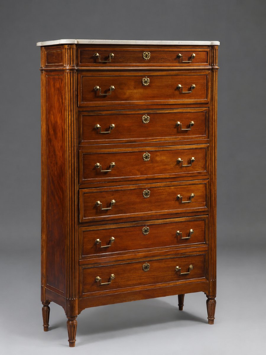 Louis XVI-style Mahogany Chiffonnière, Early 19th Century  Description
