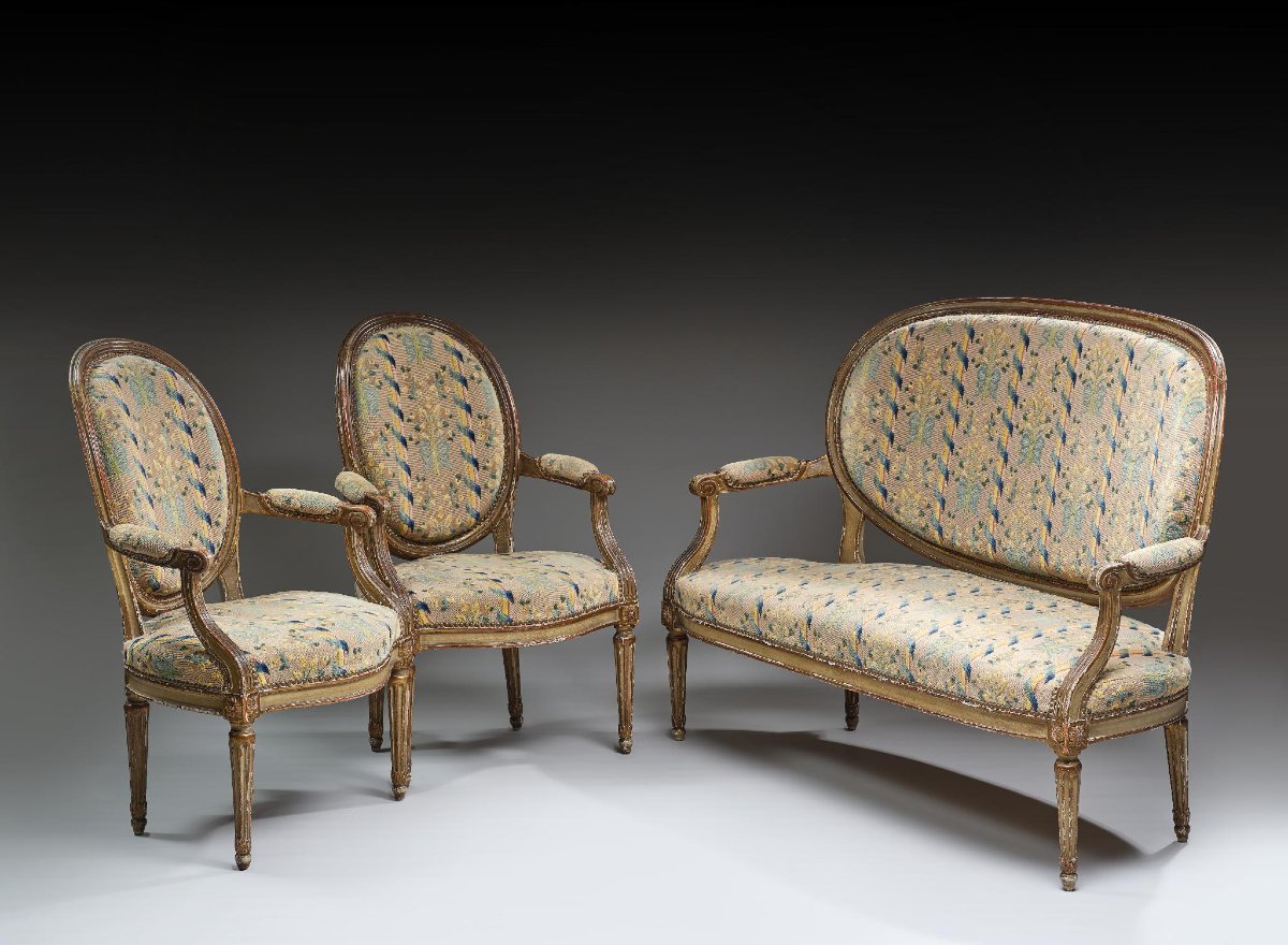 Salon de style Louis XVI, fin du XIXe siècle