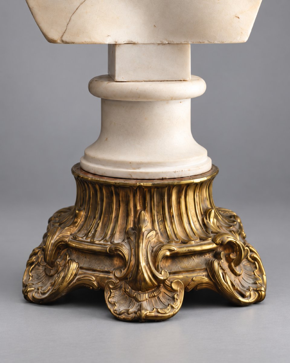 Vacca Chiatamone – Bust Of The Venus Of Capua In Statuary Marble – Naples, 19th Century-photo-2