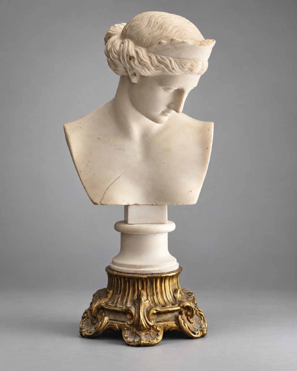 Vacca Chiatamone – Bust Of The Venus Of Capua In Statuary Marble – Naples, 19th Century