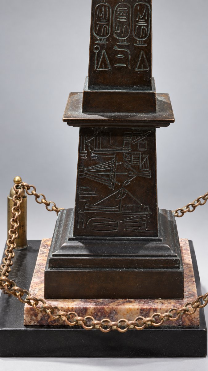 Bronze And Marble Obelisks, Late 19th Century-photo-3