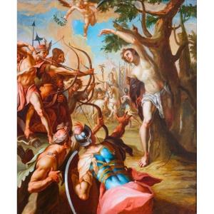 Saint Sebastian, 17th Century, Oil On Canvas