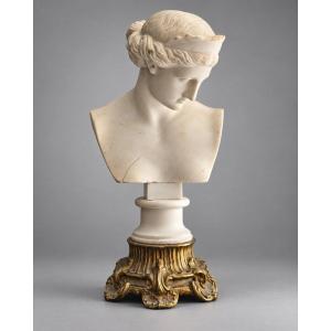 Vacca Chiatamone – Bust Of The Venus Of Capua In Statuary Marble – Naples, 19th Century