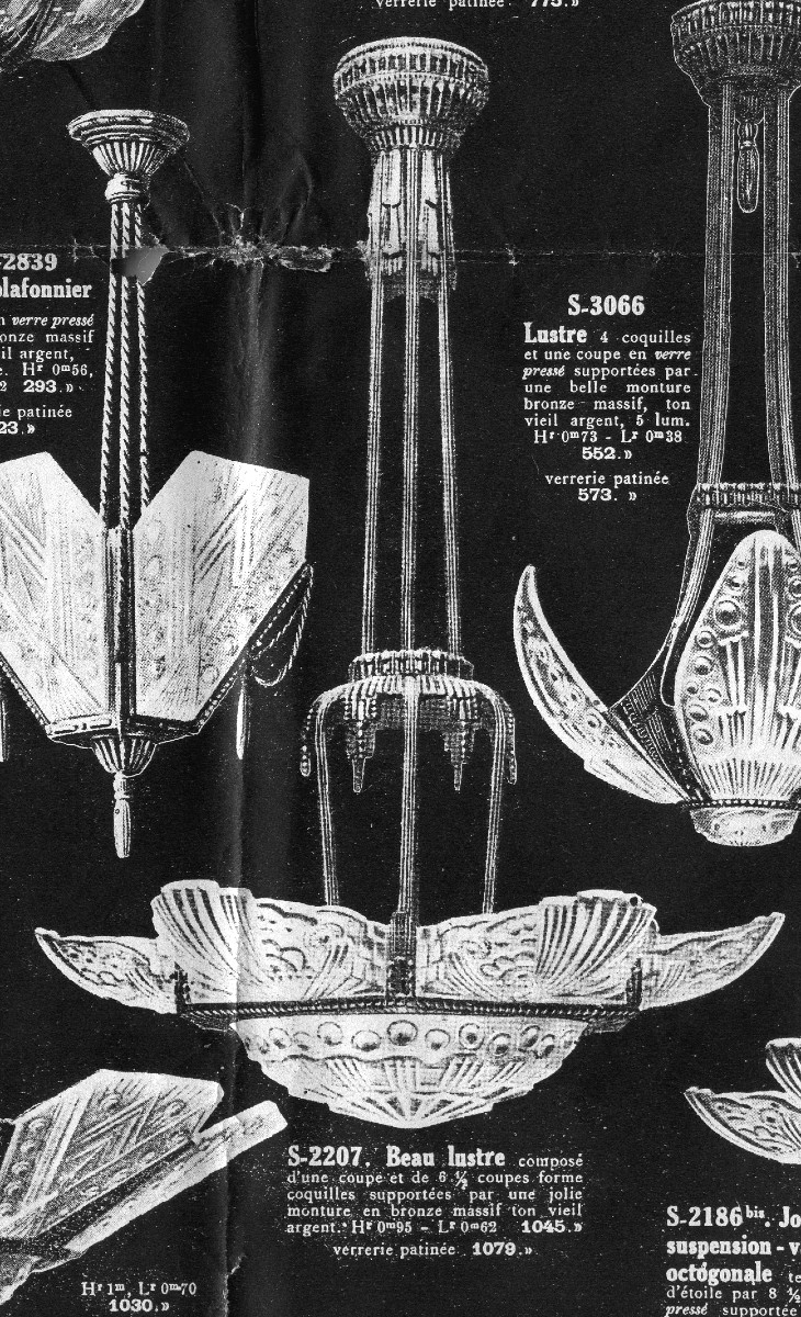 Georges Leleu lustre Art Déco vers 1930-photo-4