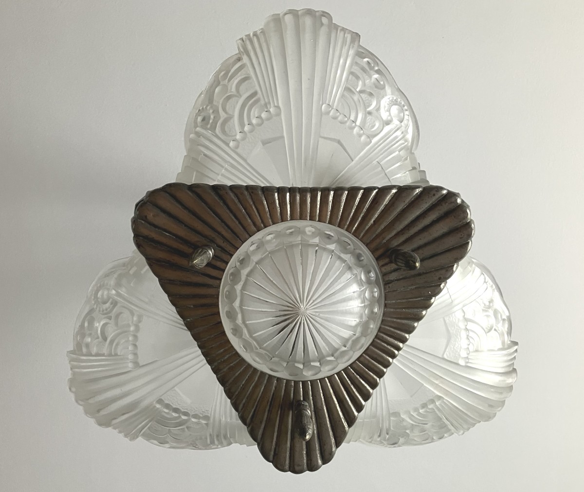 Georges Leleu lustre Art Déco vers 1930-photo-1