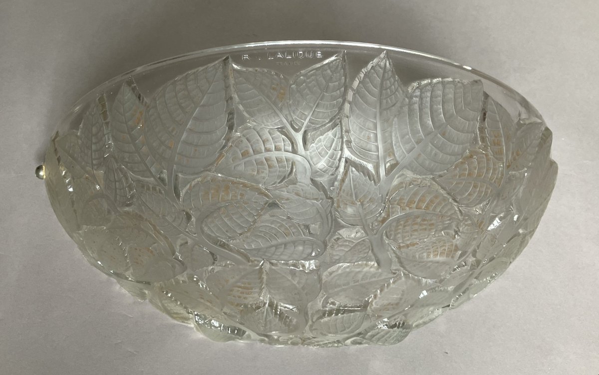 R. Lalique applique modèle "Charmes" en verre moulé à la presse d'époque Art Déco vers 1930-photo-4