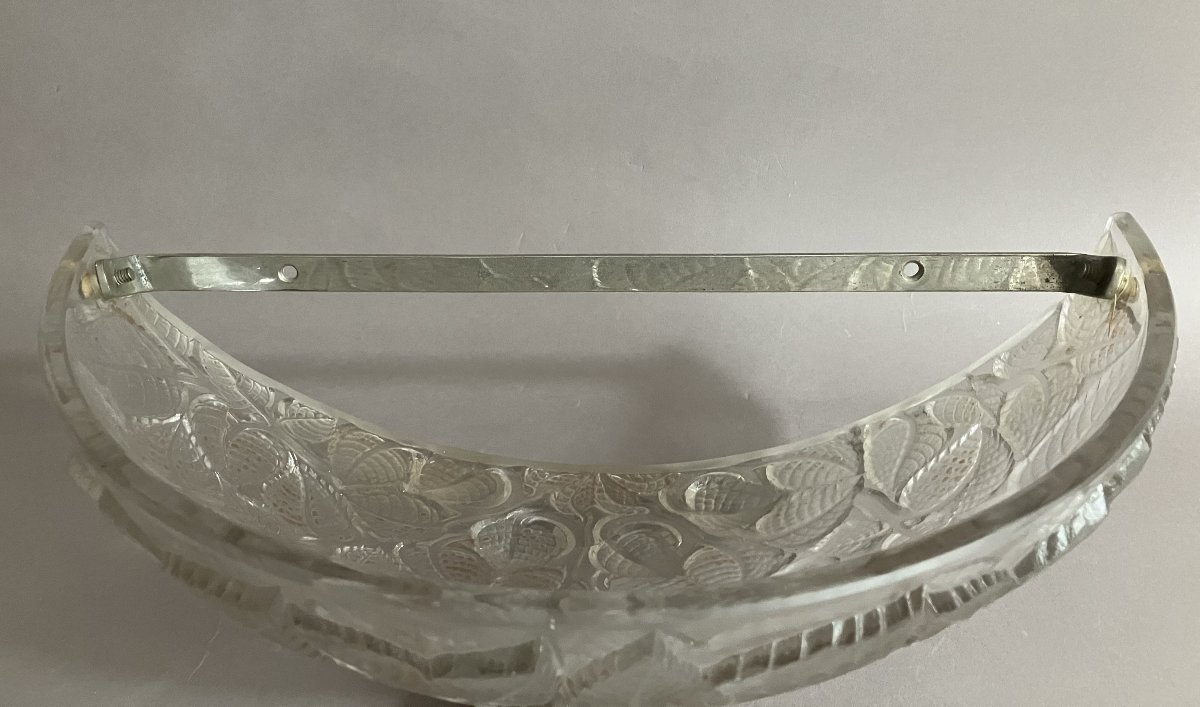 R. Lalique applique modèle "Charmes" en verre moulé à la presse d'époque Art Déco vers 1930-photo-3