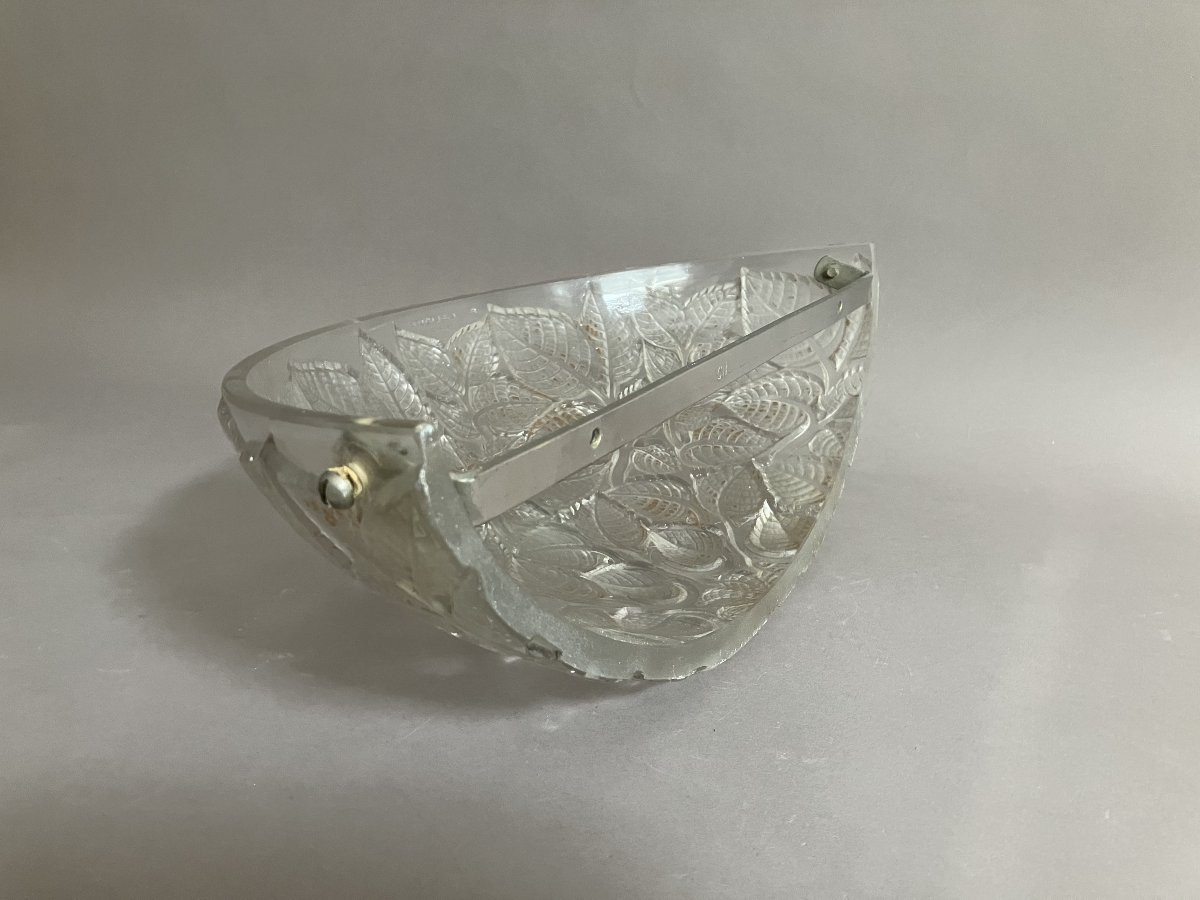 R. Lalique applique modèle "Charmes" en verre moulé à la presse d'époque Art Déco vers 1930-photo-4