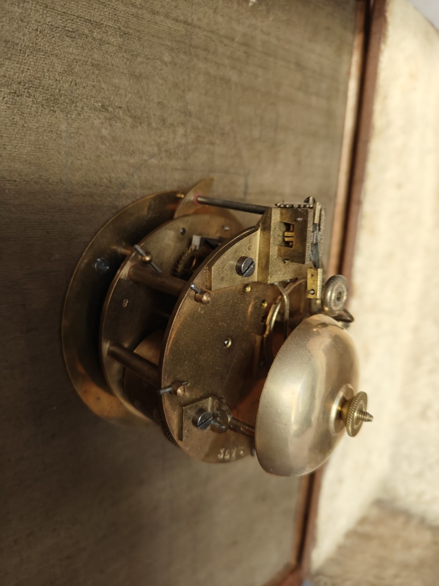 Ateliers la Ruche, Alet frères, pendule Art Nouveau en marqueterie vers 1909-photo-5