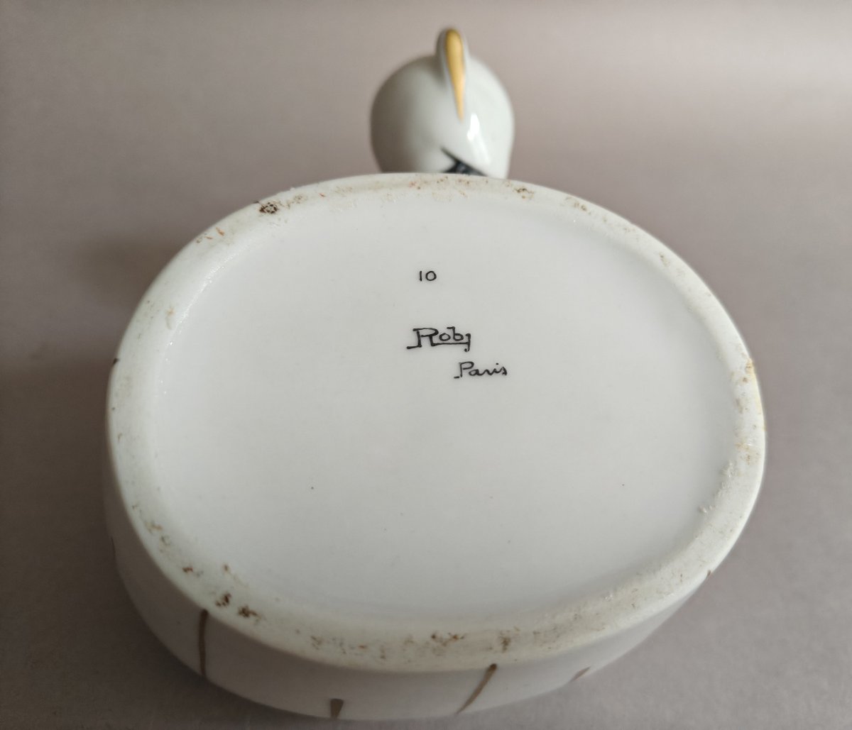 Robj Art Deco Box, Polychrome Porcelain, 1928-photo-2