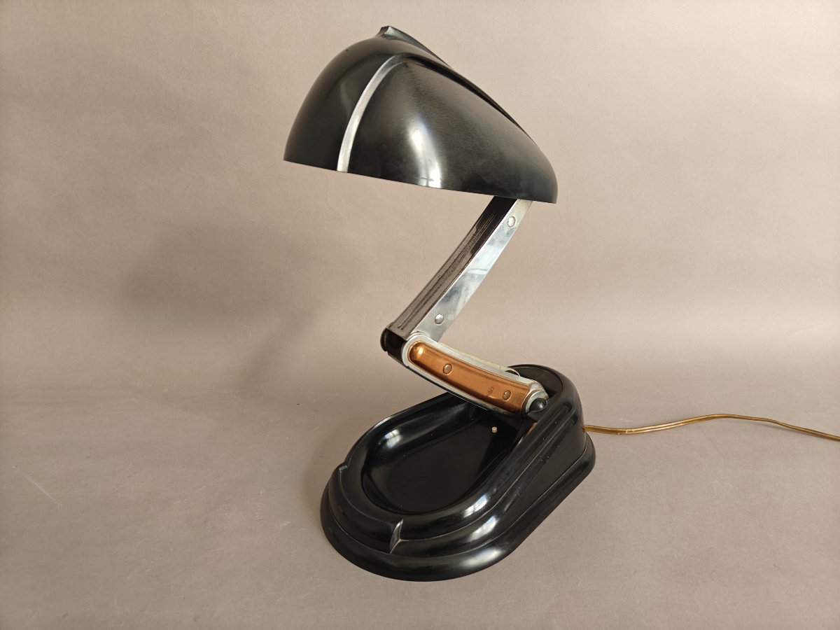 Jumo "bolide" Bakelite Lamp, Vintage Model, Designed In 1945-photo-2