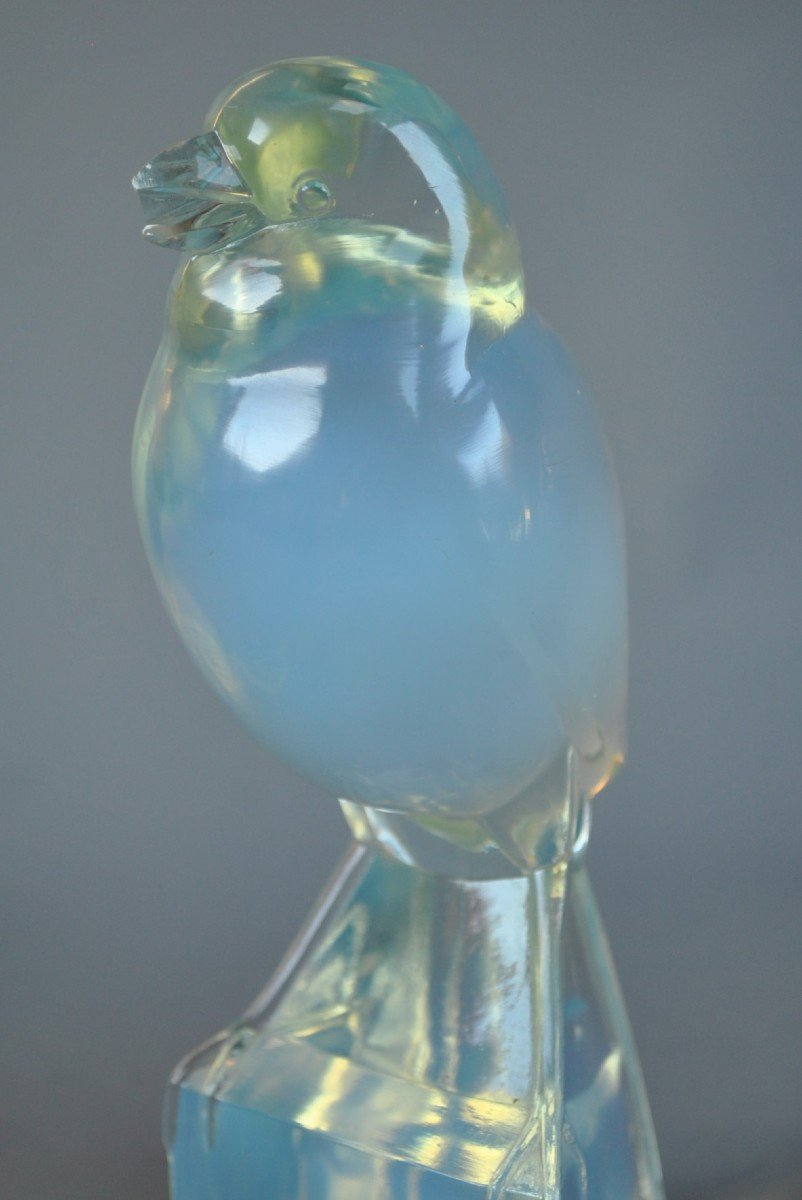 Jean et Joël Martel oiseau en verre opalescent -photo-2