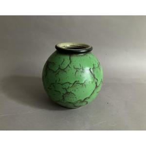 Louis Lourioux Art Deco Vase In Stoneware Circa 1930