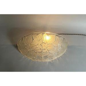 R. Lalique applique modèle "Charmes" en verre moulé à la presse d'époque Art Déco vers 1930