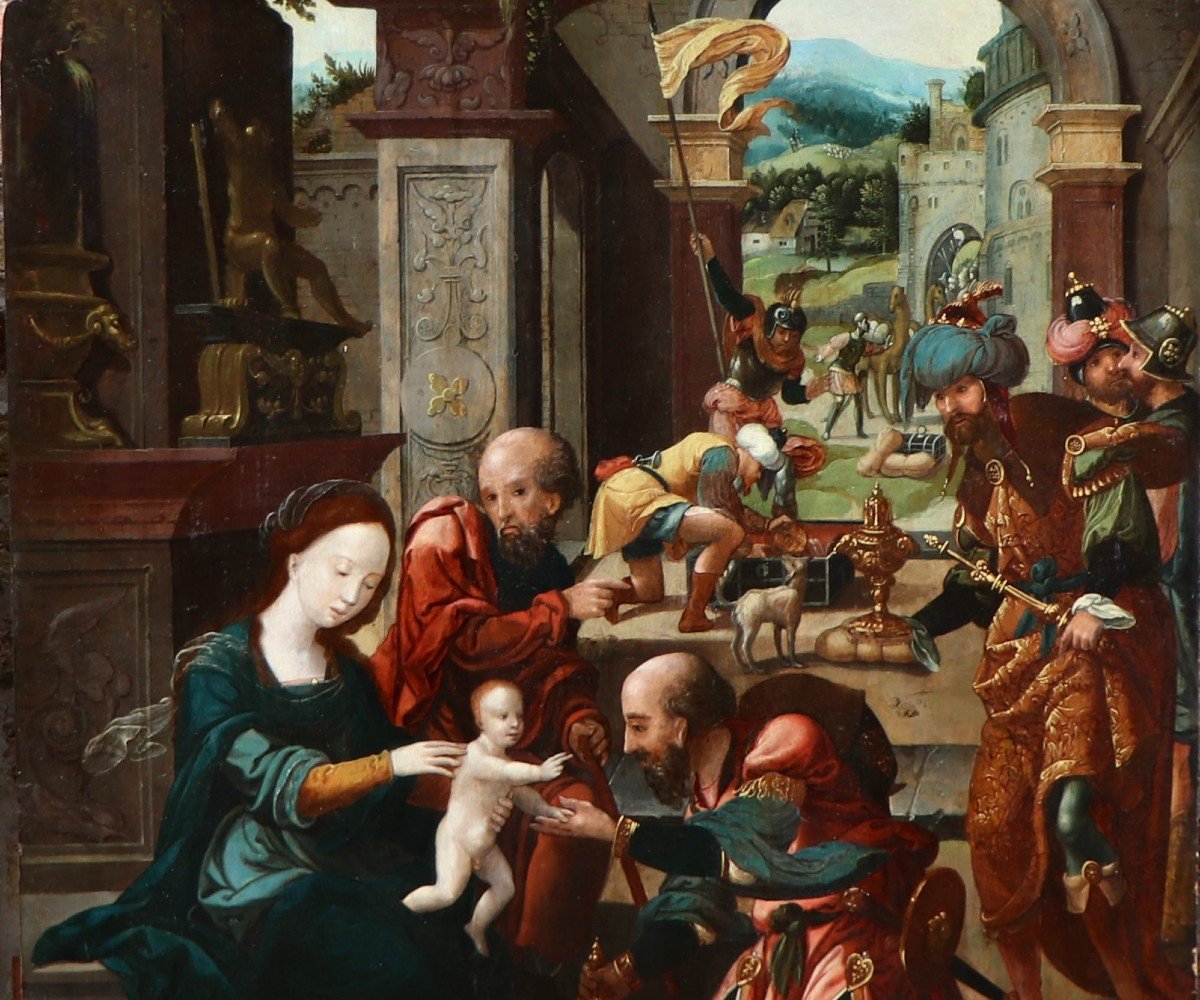 Master Of The Woman Taken In Adultery Of Ghent (2nd Quarter 16th C.), The Adoration Of The Magi-photo-2