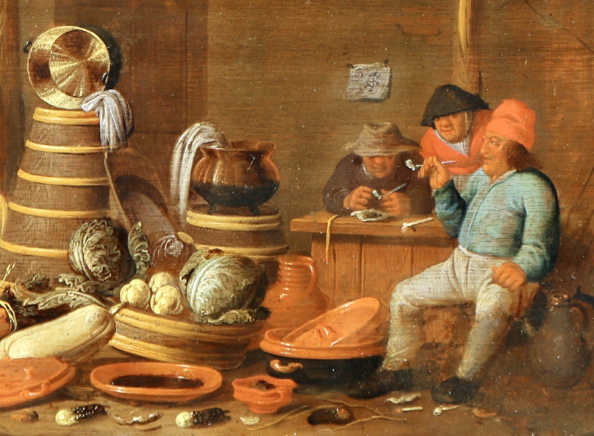 Jan Spanjaert (1589/90 - Around 1655), Barn Interior With Kitchen Utensils-photo-6