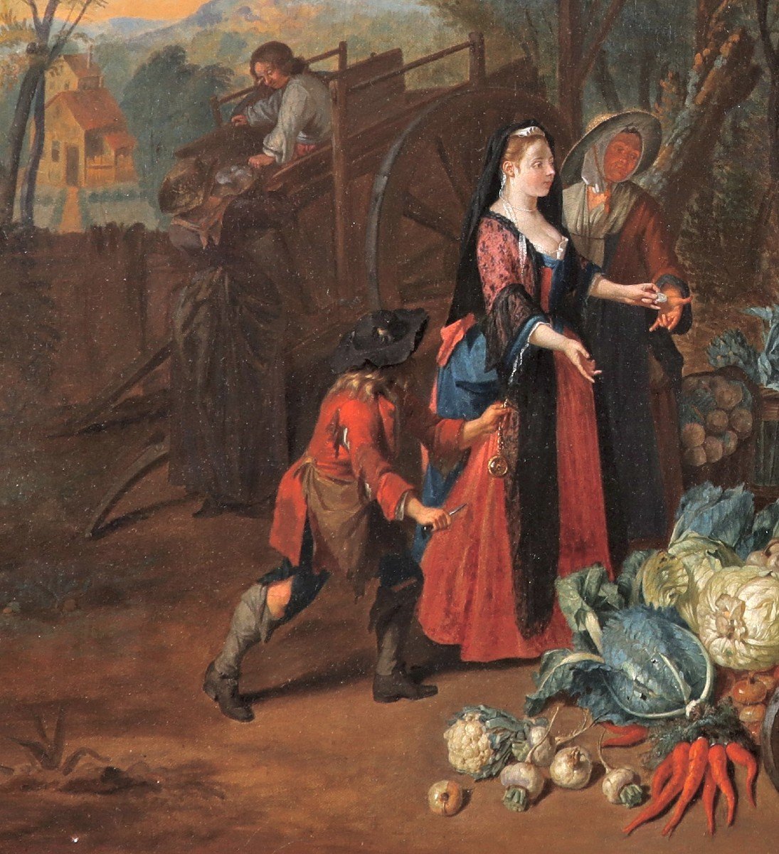 Joseph van Aken (vers 1699 - 1749), Un jeune bandit au marché-photo-5