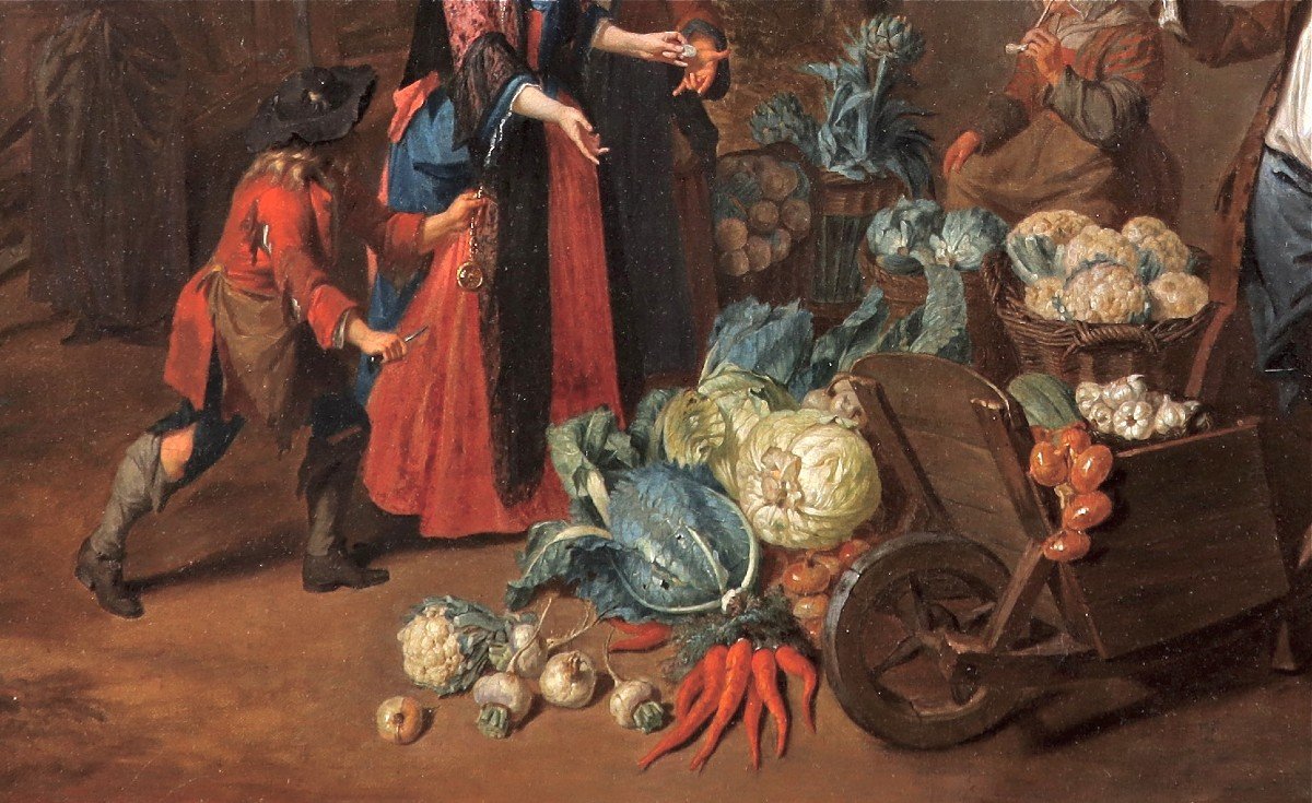 Joseph van Aken (vers 1699 - 1749), Un jeune bandit au marché-photo-6