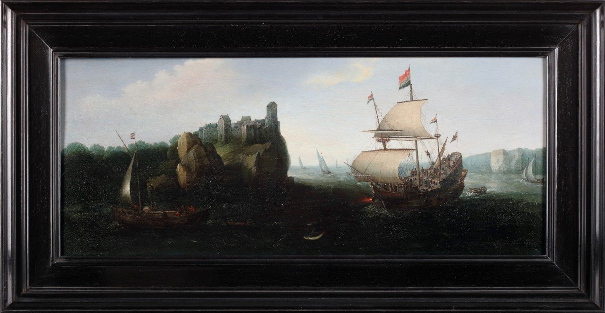 Cornelis Hendricksz. Vroom (1591/92 - 1661),  A Dutch Ship Firing A Salute