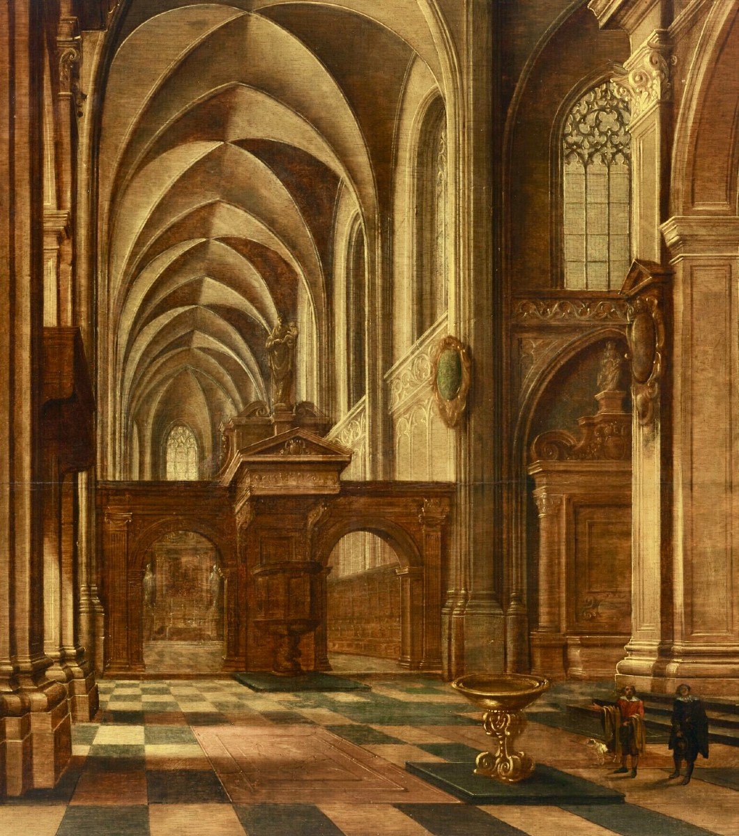 Bartholomeus van Bassen (vers 1590 - 1652), Un intérieur d'église-photo-3