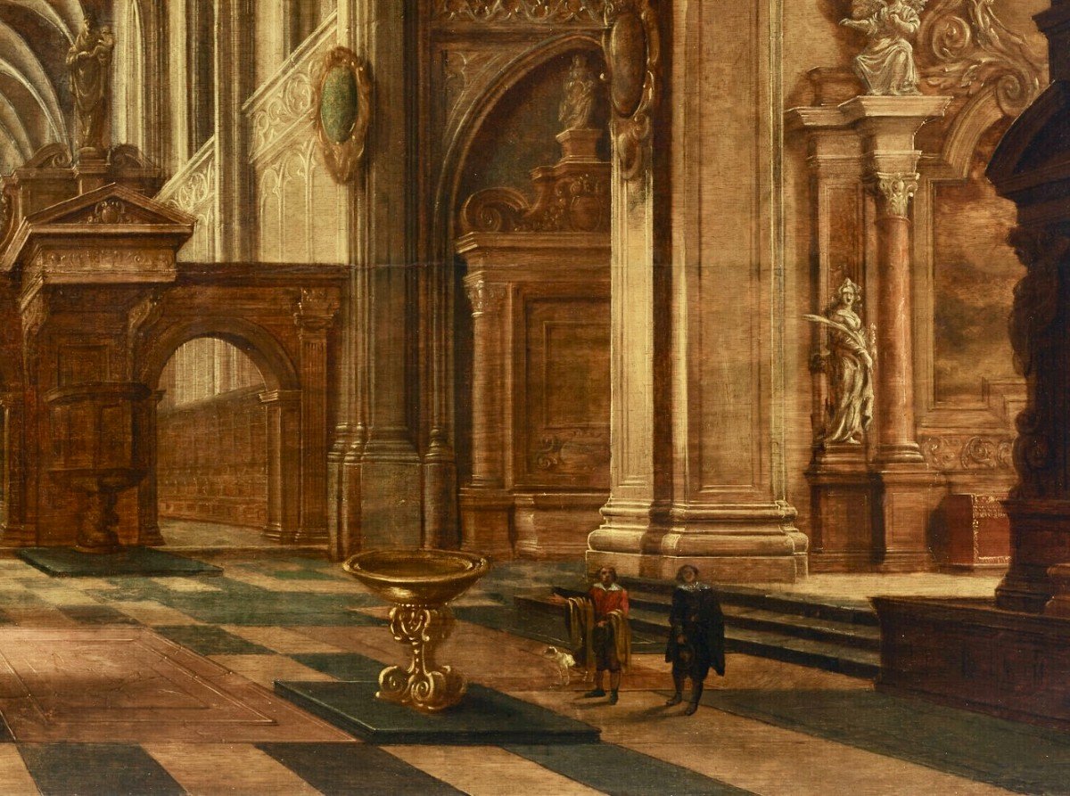 Bartholomeus van Bassen (vers 1590 - 1652), Un intérieur d'église-photo-5