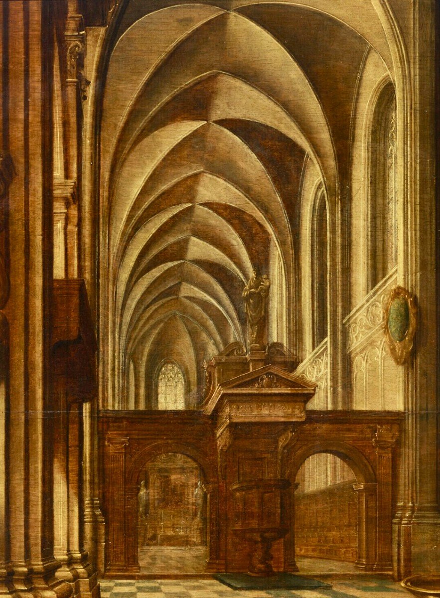 Bartholomeus van Bassen (vers 1590 - 1652), Un intérieur d'église-photo-6