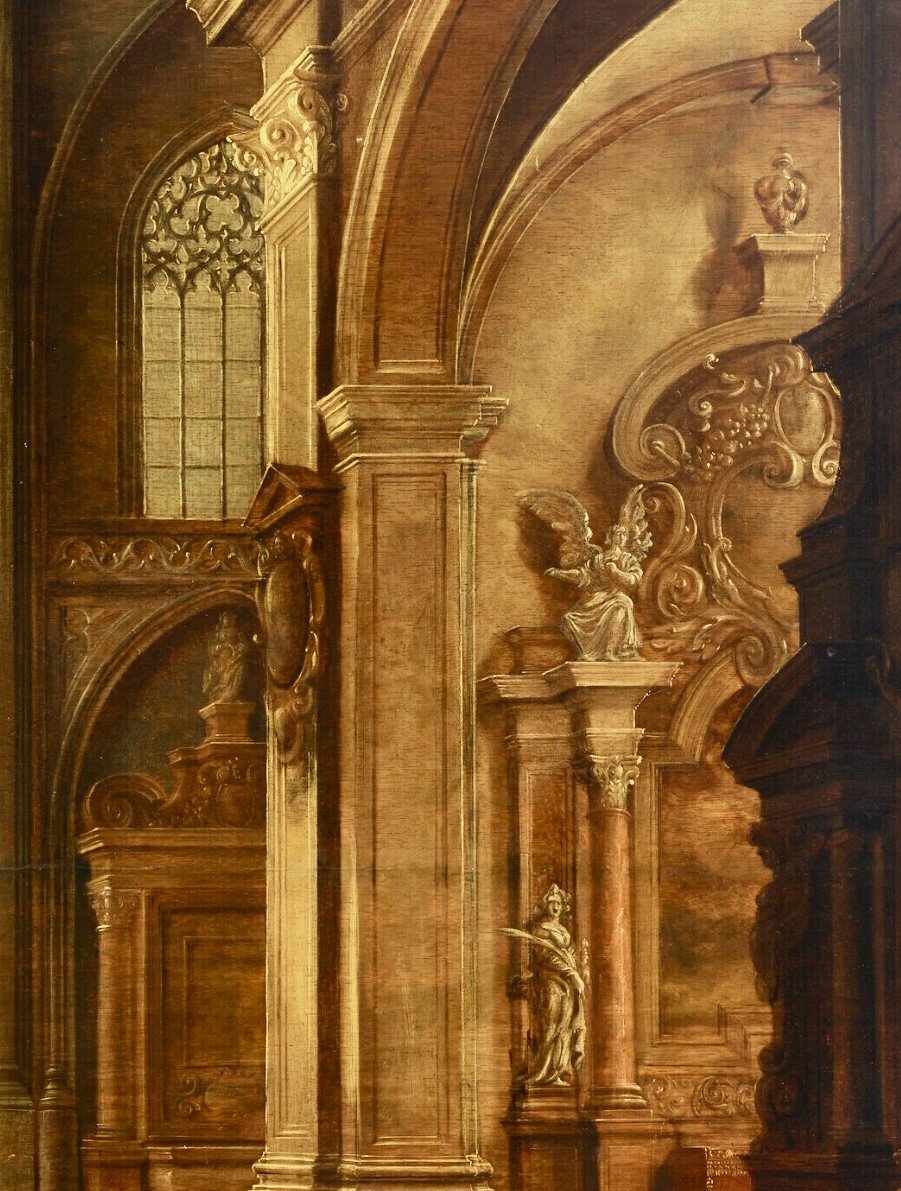 Bartholomeus van Bassen (vers 1590 - 1652), Un intérieur d'église-photo-7