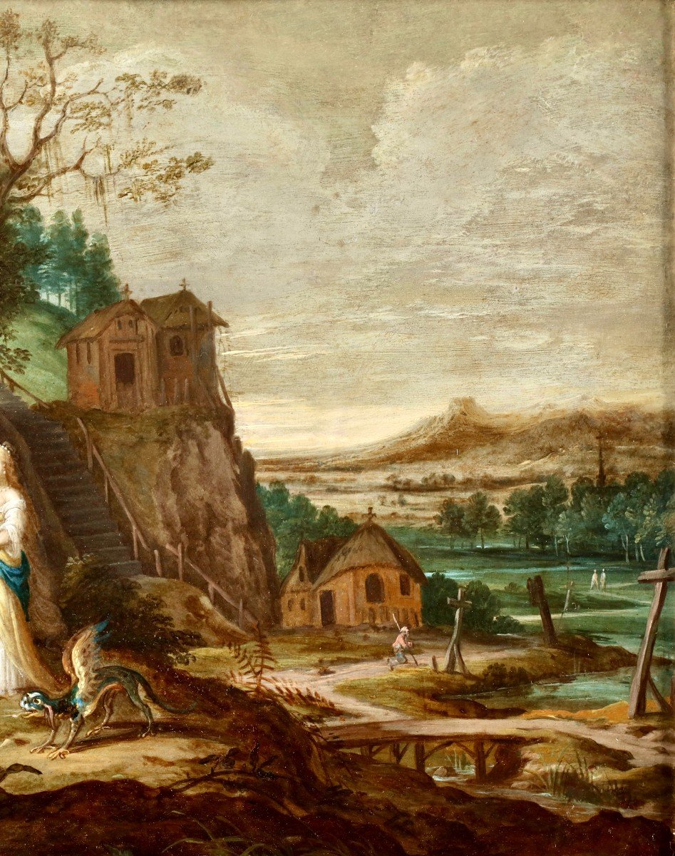 Attribué à Cornelis de Baellieur I (1607 - 1671), Tentation de St Antoine-photo-3