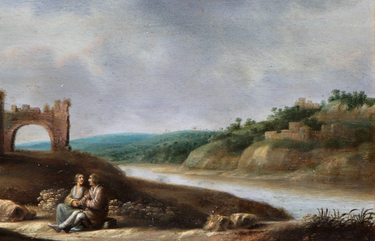 Claude De Jongh (1605/06 - 1663), Italianate River Landscape-photo-6