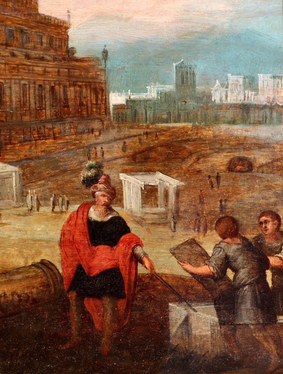Suiveur flamand de Maerten van Heemskerck, vers 1610/1620, le Temple d'Ephèse-photo-7