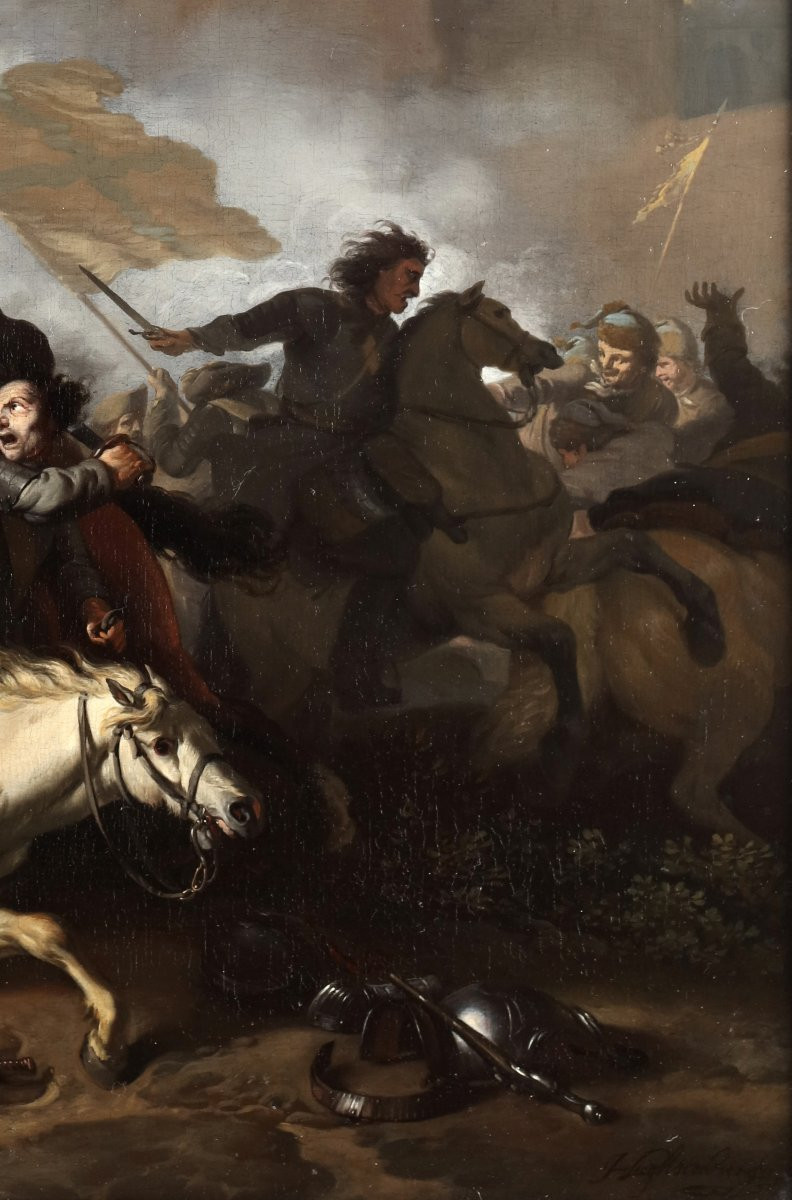 Jan van Huchtenburg (1647 - 1733), Rebelles Kuruc combattant une armée autrichienne -photo-7