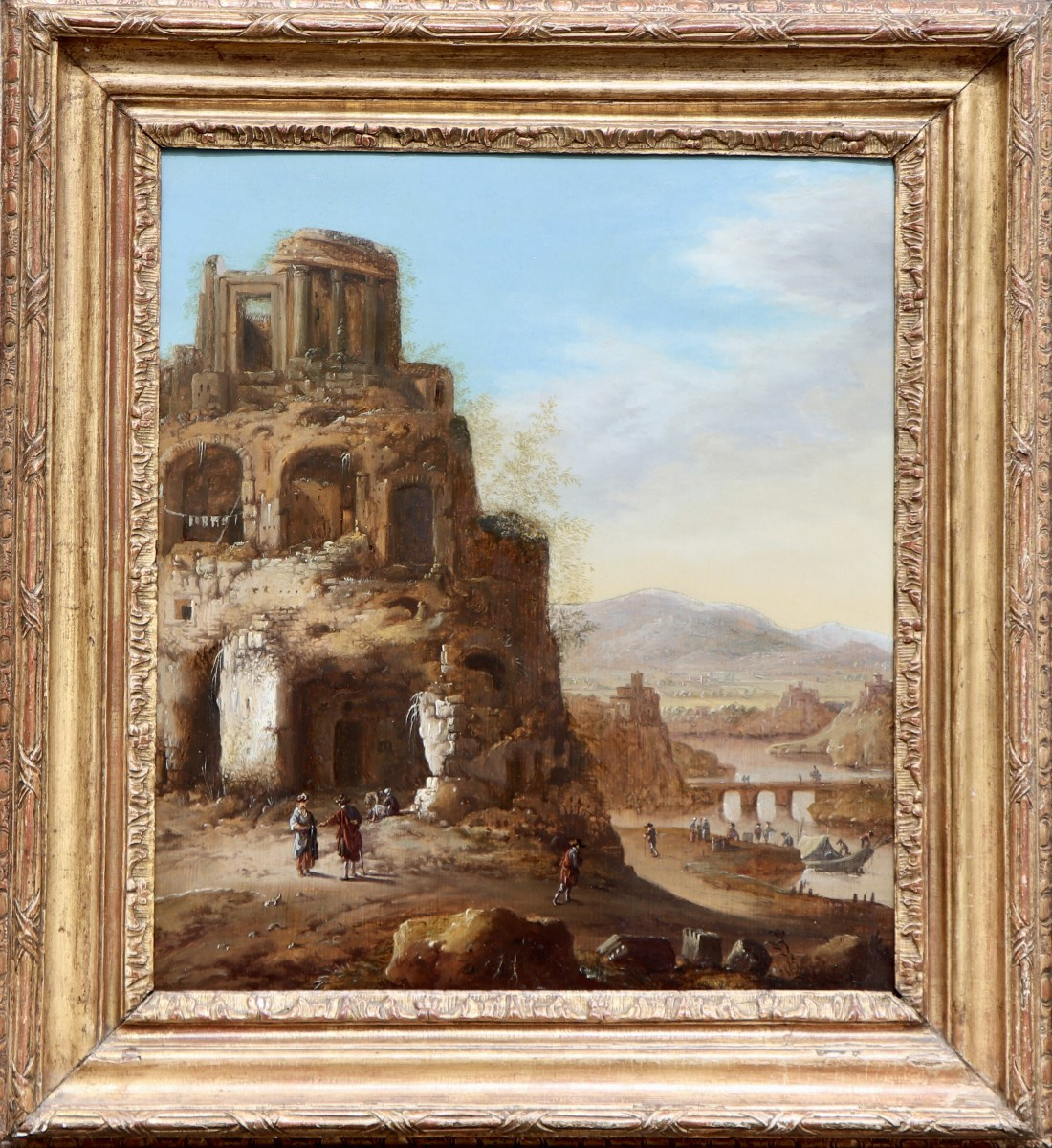 Dirck Verhaert (around 1610 - Around 1675), The Temple Of Vesta (or The Sibyl) At Tivoli
