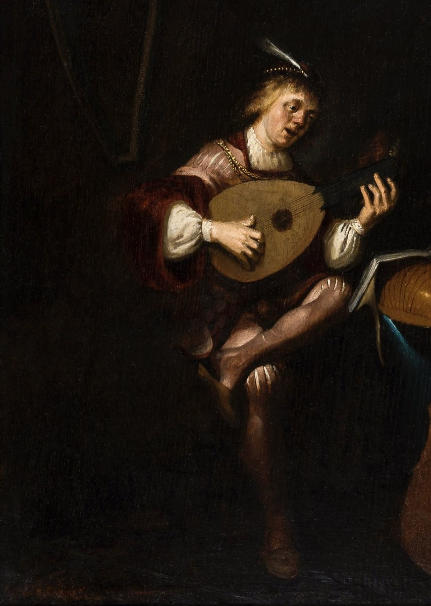 Attribué à Jacob van Spreeuwen (vers 1609/1611 - après 1650), Vanité avec un joueur de luth-photo-5