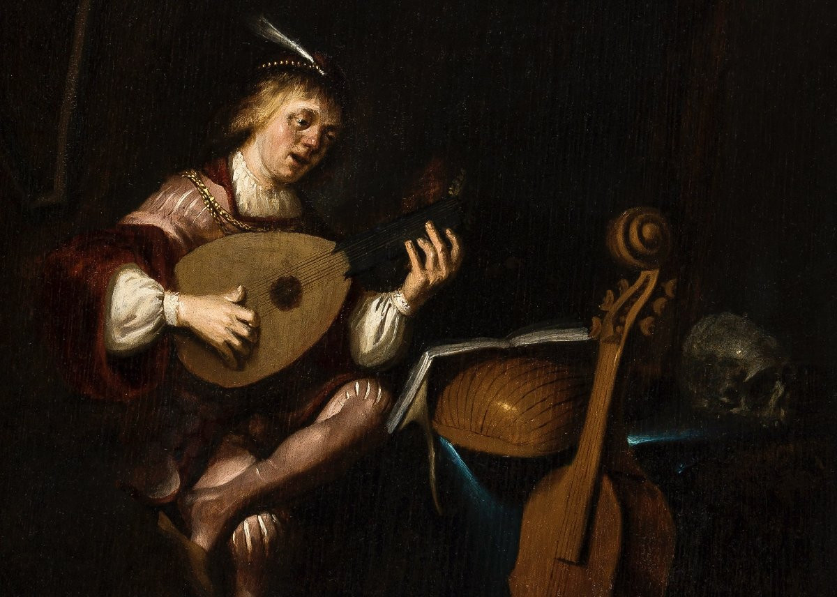 Attribué à Jacob van Spreeuwen (vers 1609/1611 - après 1650), Vanité avec un joueur de luth-photo-7