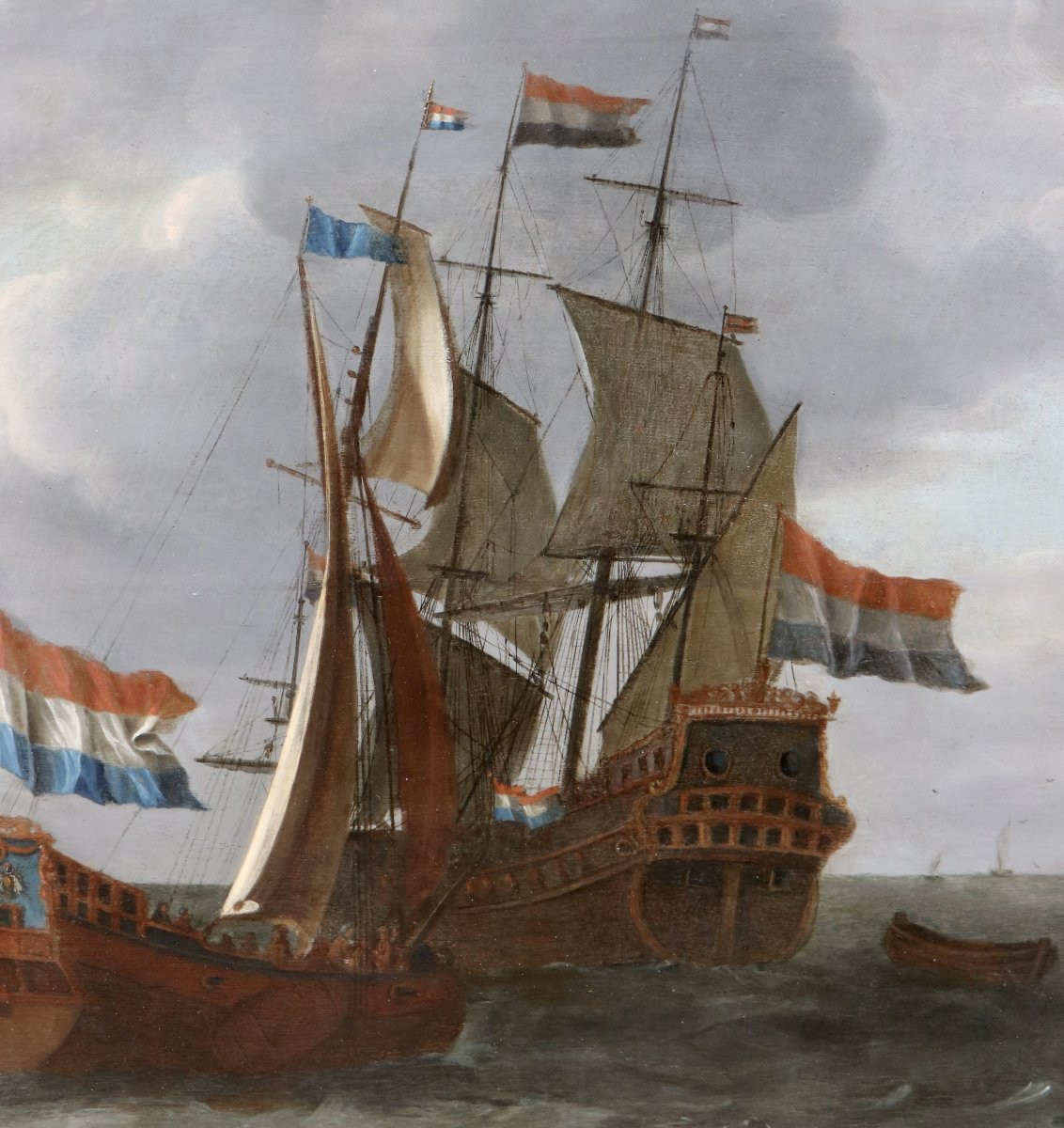 Attribué à Adam Silo (1674 - 1760), Navires hollandais -photo-7