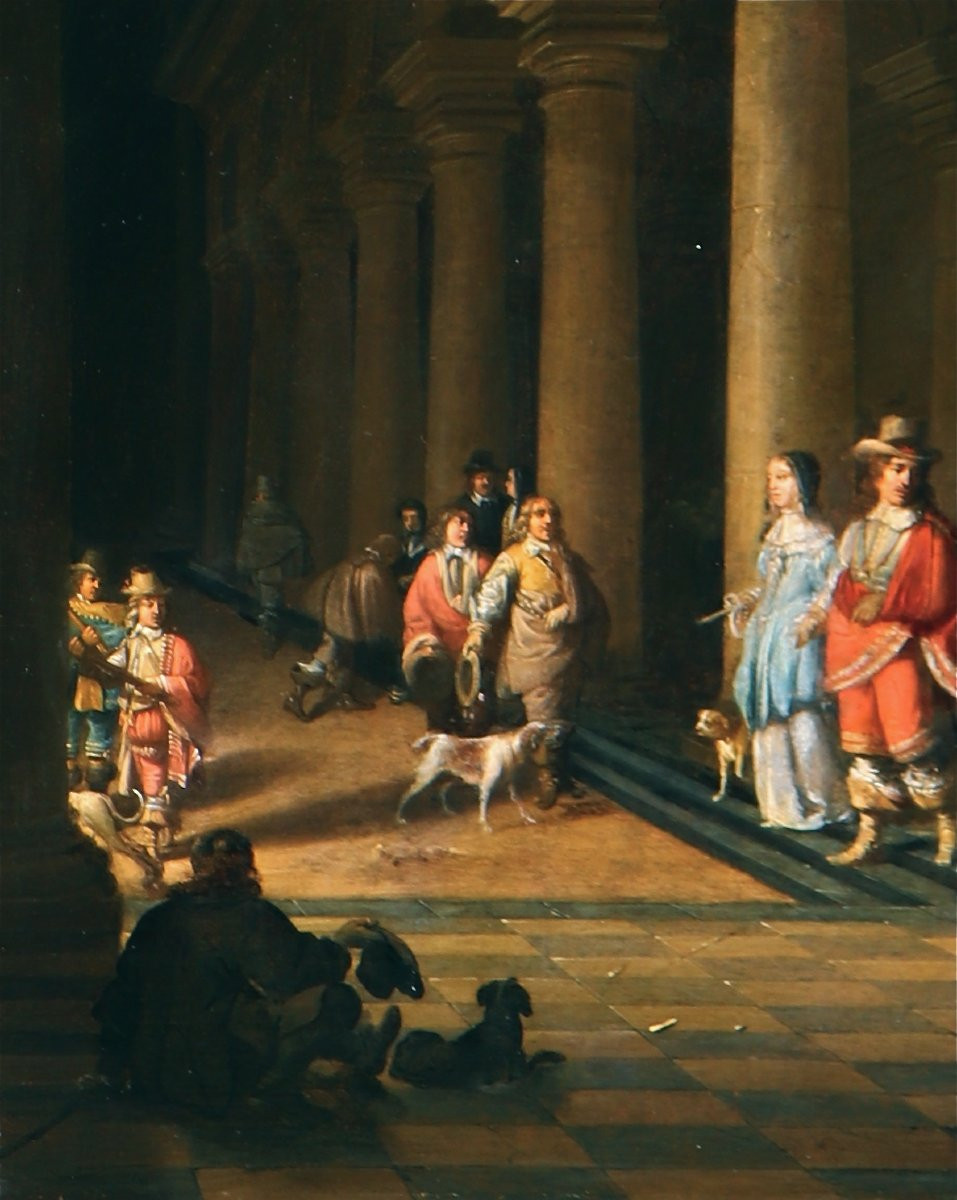 Anthonie de Lorme (vers 1610 - 1673), Intérieur d'église la nuit-photo-5