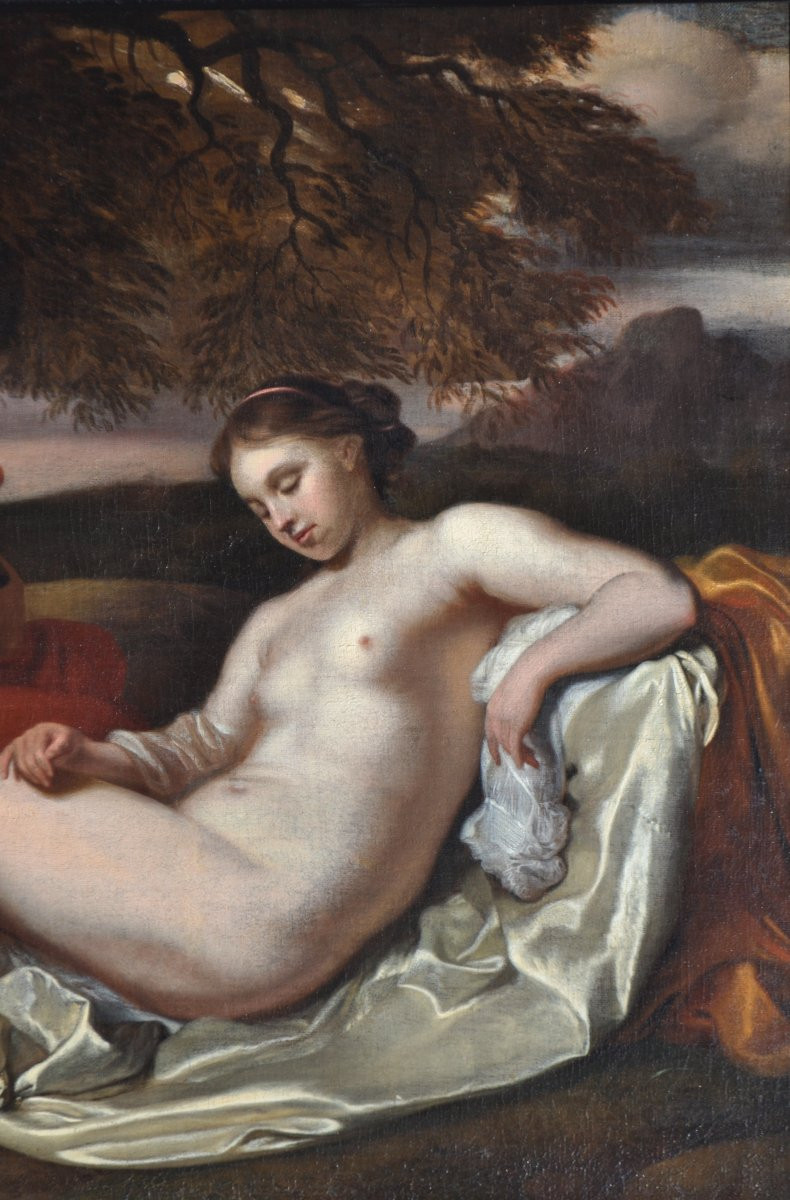 Carel De Moor (1656 - 1738), Satyr And Nymph-photo-4
