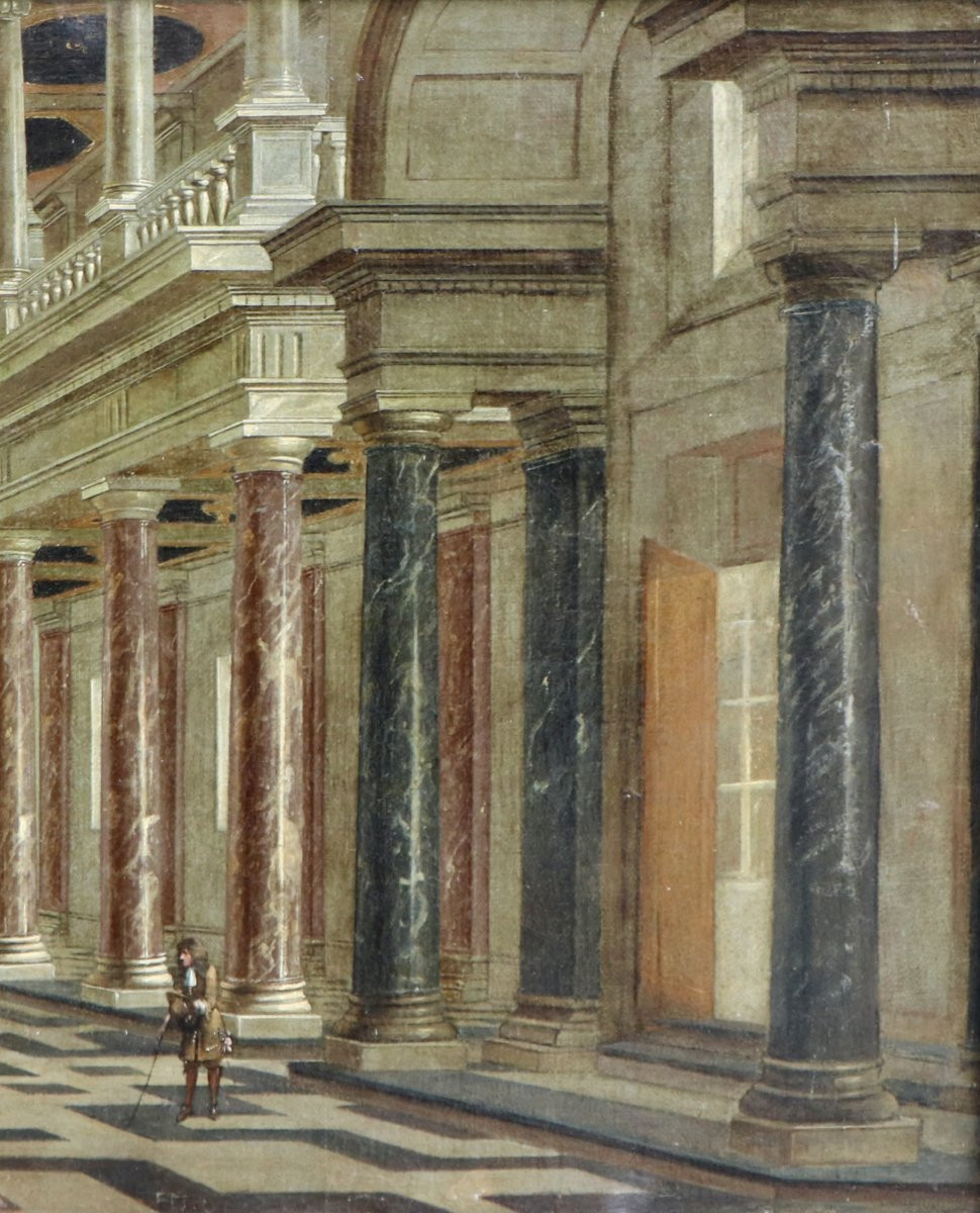 Attribué à Anton Gheringh (mort en 1668 à Anvers), Intérieur d'église-photo-4