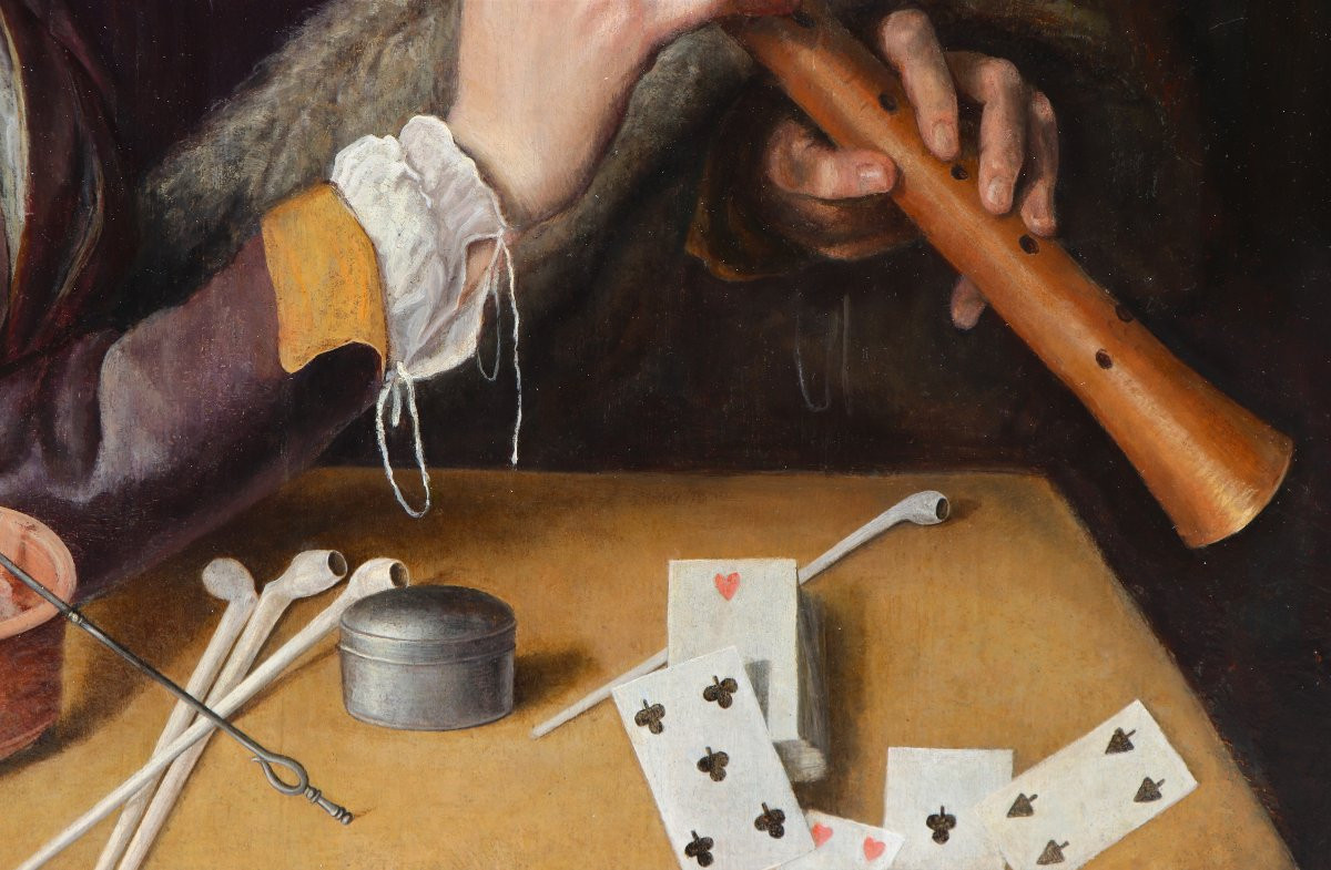 Northern Caravaggesque Painter, Circa 1630, Young Man Playing The Tenor Recorder-photo-7