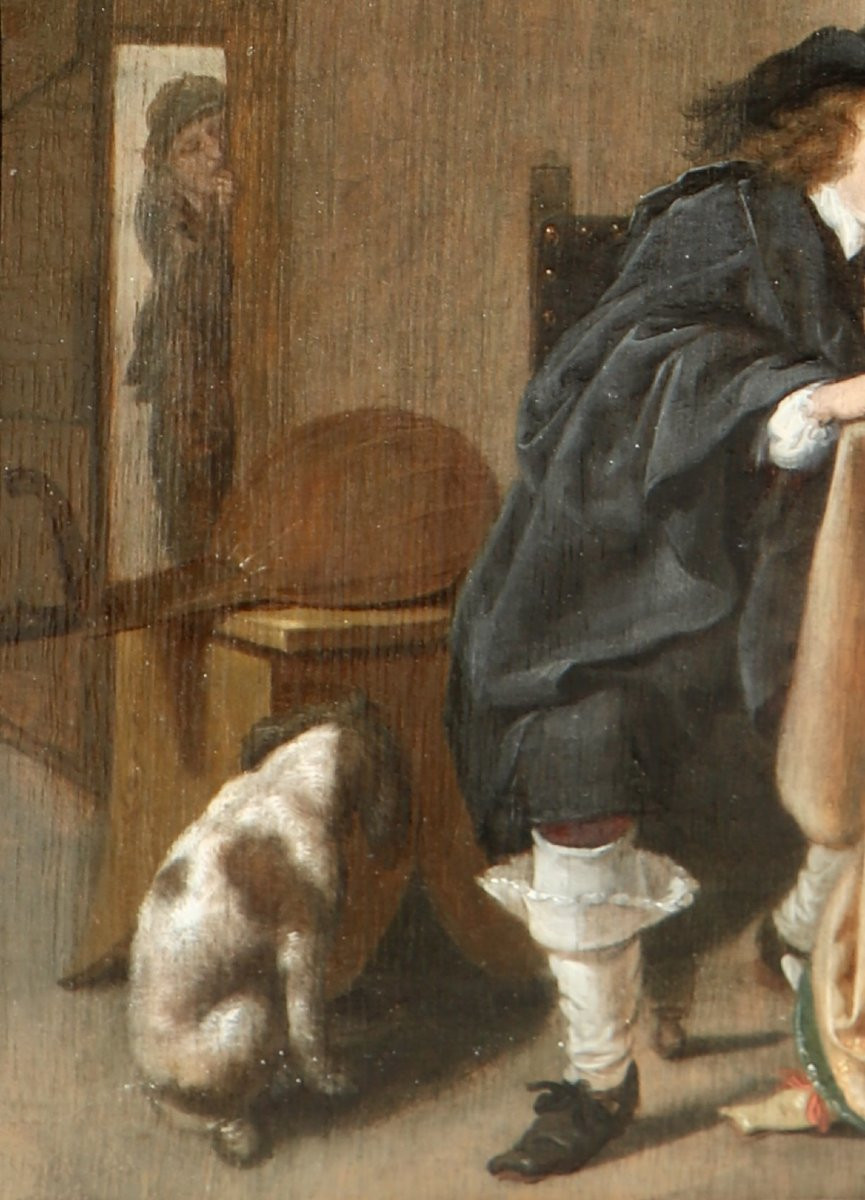 Jan Miense Molenaer (1609/10 - 1668), A Flirting Couple-photo-5